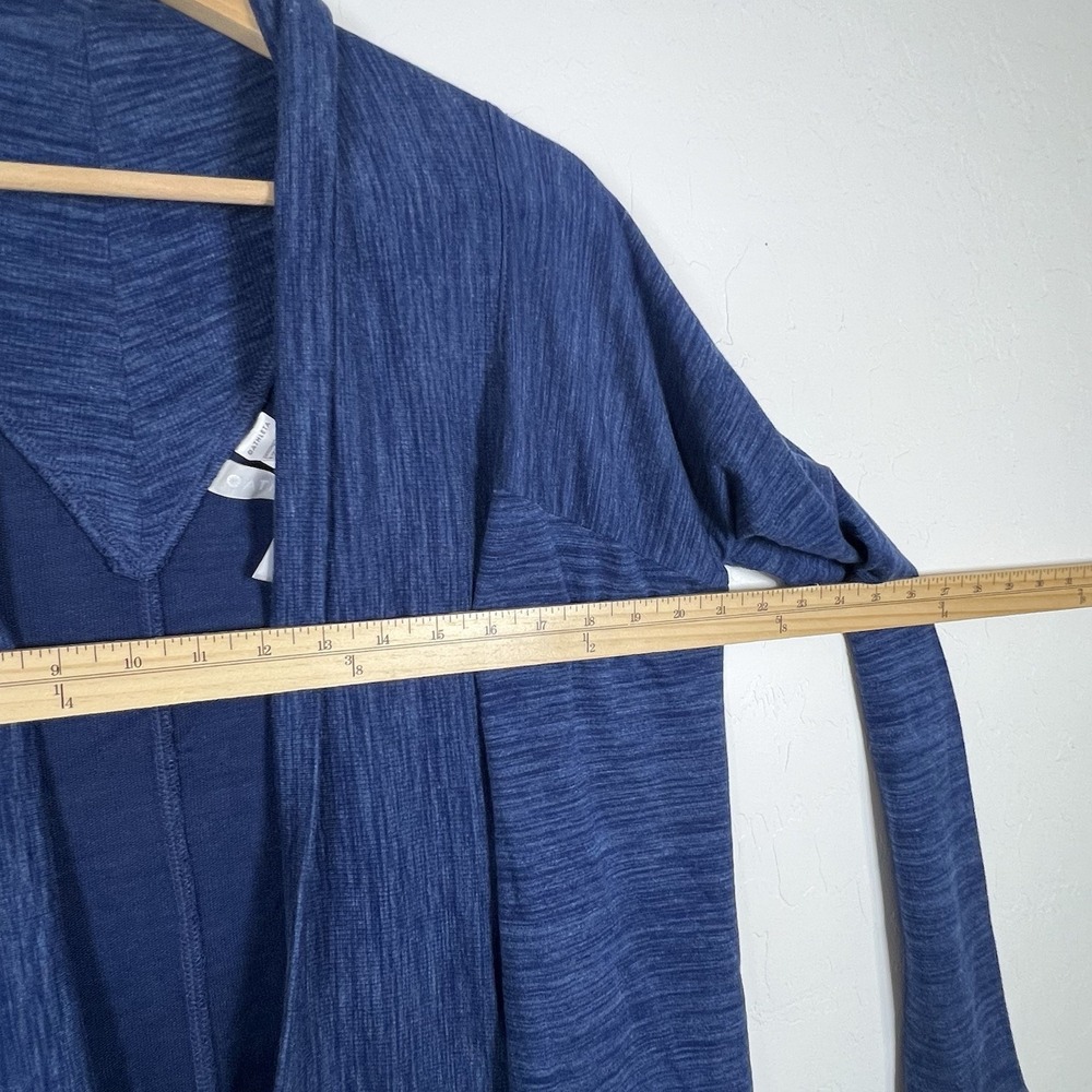 Athleta Womens Nirvana Wear Two Ways Wrap Cardigan Size Small Blue Open Front - Picture 6 of 11